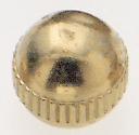 Brass Knob; 8/32; Knurled; 3/8&#34; Diameter; Burnished And Lacquered