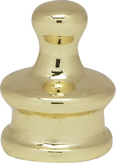 Small Pyramid Knob; 3/4&#34; Height; 1/8 IP; Polished Brass Finish
