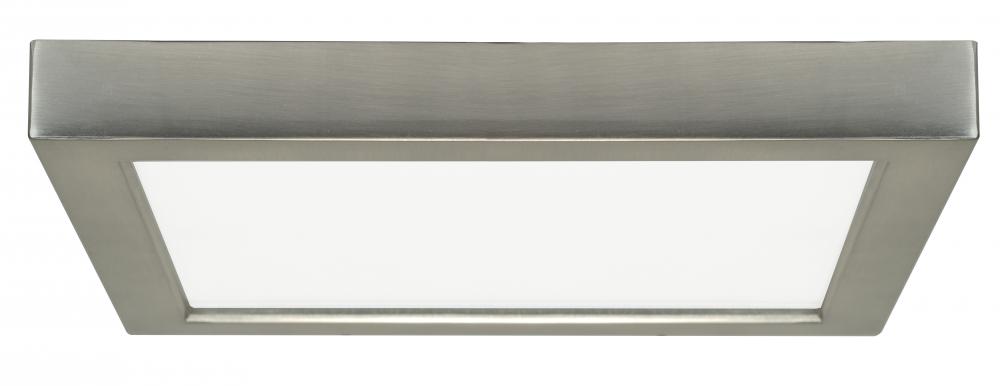 Blink - 18.5W- 9&#34; Surface Mount LED - 3000K- Square Shape - Brushed Nickel Finish - 120V