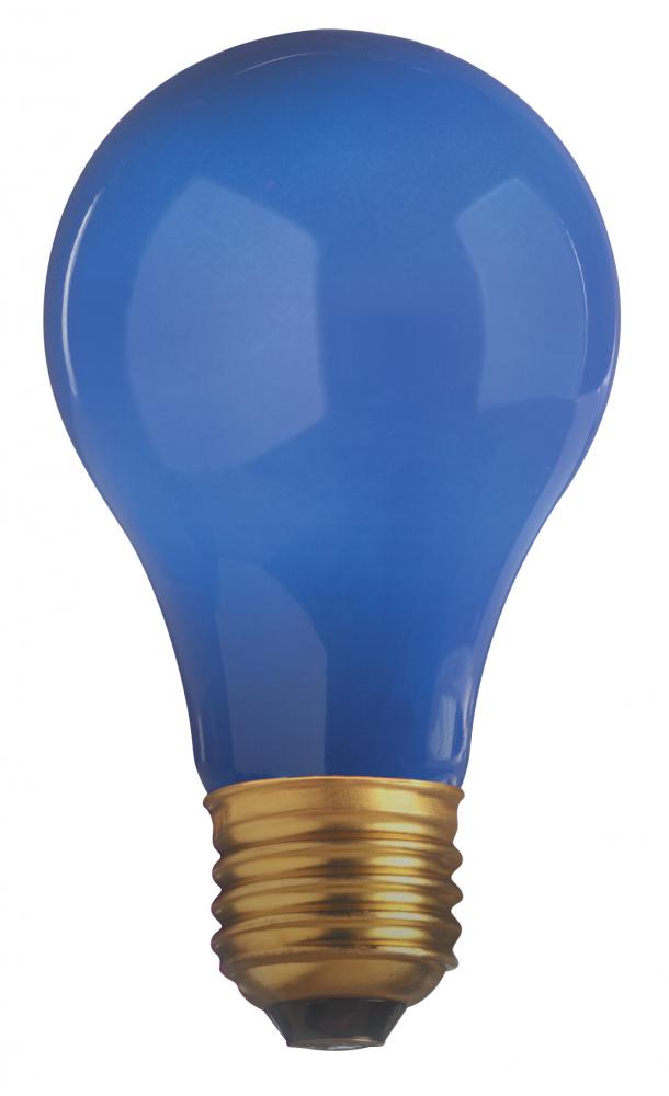 40 Watt A19 Incandescent; Ceramic Blue; 2000 Average rated hours; Medium base; 130 Volt