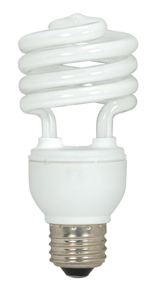 18 Watt; Mini Spiral Compact Fluorescent; 4100K; 82 CRI; Medium base; 120 Volt; 3-pack