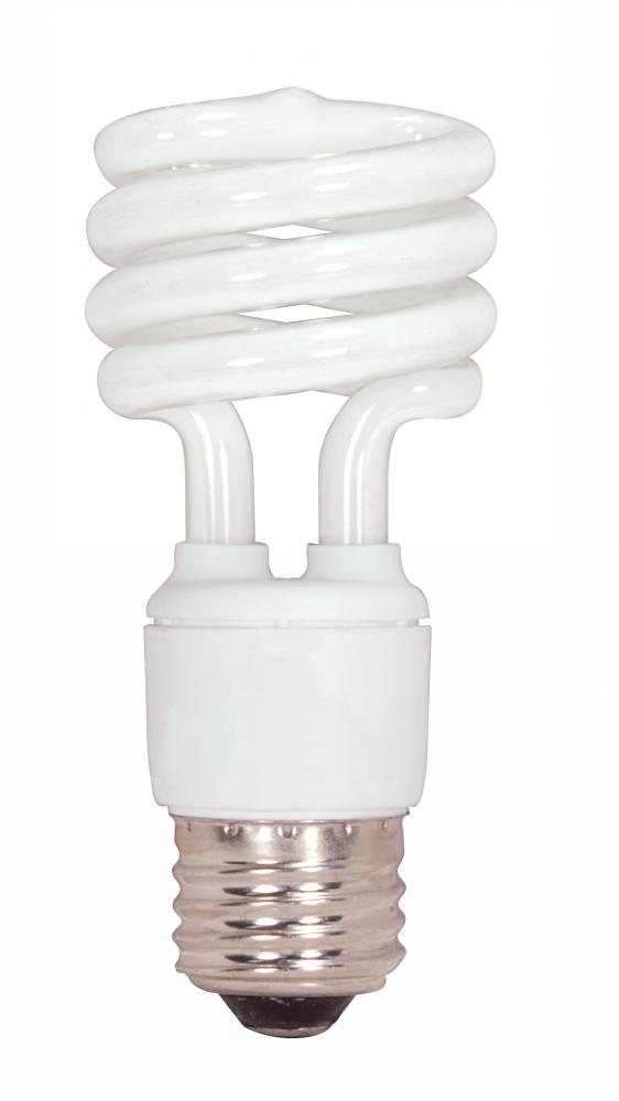 15 Watt; Mini Spiral Compact Fluorescent; 5000K; 82 CRI; Medium base; 120 Volt