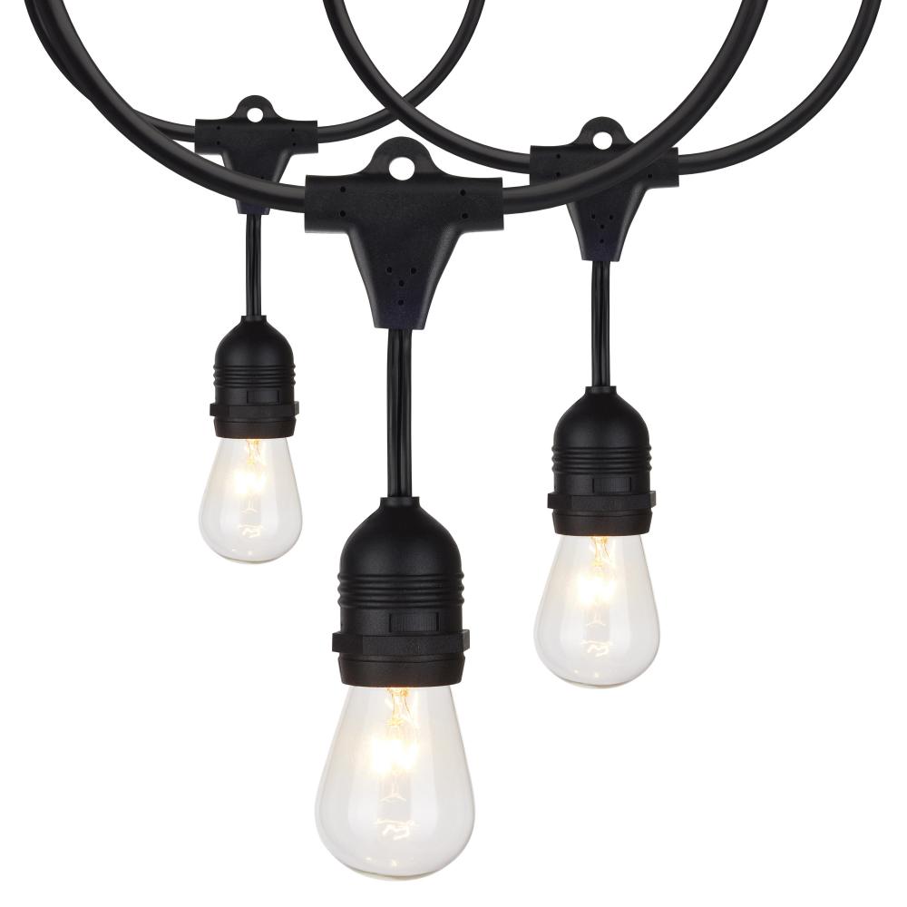 24Ft; Incandescent String Light; Includes 12-S14 bulbs; 120 Volts