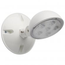 Satco Products Inc. 67/136 - Remote Emergency Light, Low-Voltage Backup, Single Head, White Finish, Wet Location Rated