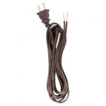 Satco Products Inc. 90/2039 - 9 Foot 18/2 SPT-2 105C Cord Set; Brown Finish; 36" Hank; 150 Carton; Molded Polarized Plug;