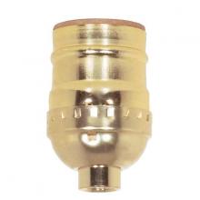 Satco Products Inc. 90/420 - Short Keyless Socket; 1/8 IPS; Aluminum; Brite Gilt Finish; 660W; 250V; 250 Master