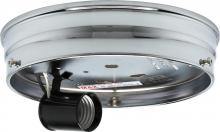 Satco Products Inc. 90/755 - 6" 1-Light Ceiling Pan; Chrome Finish; Includes Hardware; 60W Max