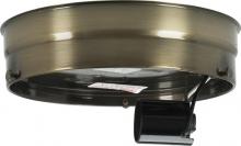 Satco Products Inc. 90/763 - 6" 1-Light Ceiling Pan; Antique Brass Finish; Includes Hardware; 60W Max