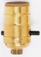 Satco Products Inc. 90/870 - On-Off Push Thru Socket; 1/8 IPS; 3 Piece Stamped Solid Brass; Polished Nickel Finish; 660W; 250V;