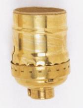 Satco Products Inc. 90/871 - Short Keyless Socket; 1/8 IPS; 3 Piece Stamped Solid Brass; Polished Brass Finish; 660W; 250V;