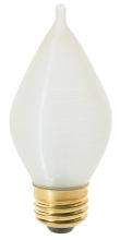 Satco Products Inc. S3413 - 25 Watt C15 Incandescent; Spun White; 4000 Average rated hours; 160 Lumens; Medium base; 120 Volt