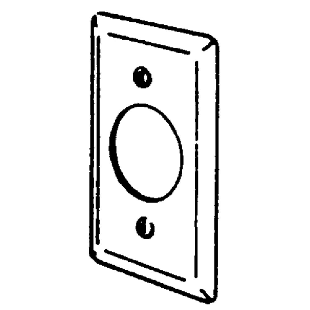 CVR 4X2-1/8 SNGL RCPT 1-13/32 IN DIA