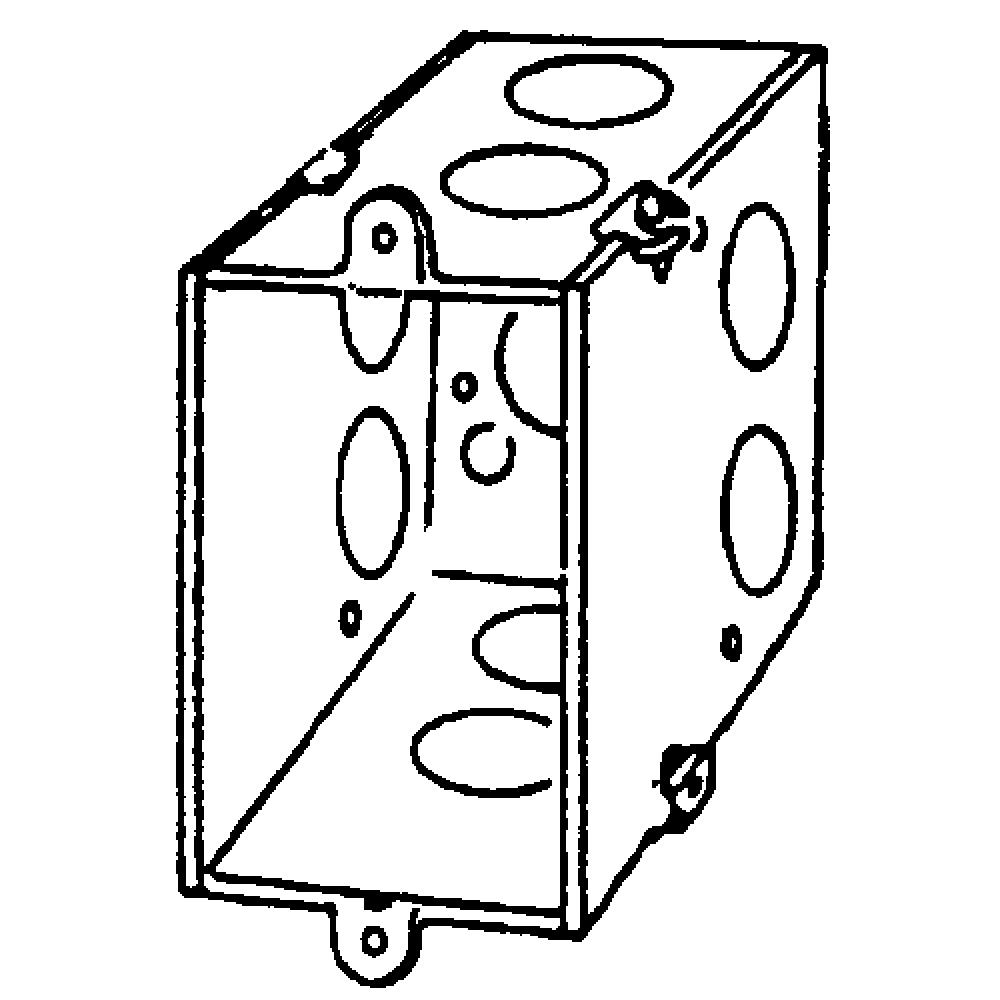 BX SQ CRNR SW 3X2X3-1/2 NAIL  HOLES