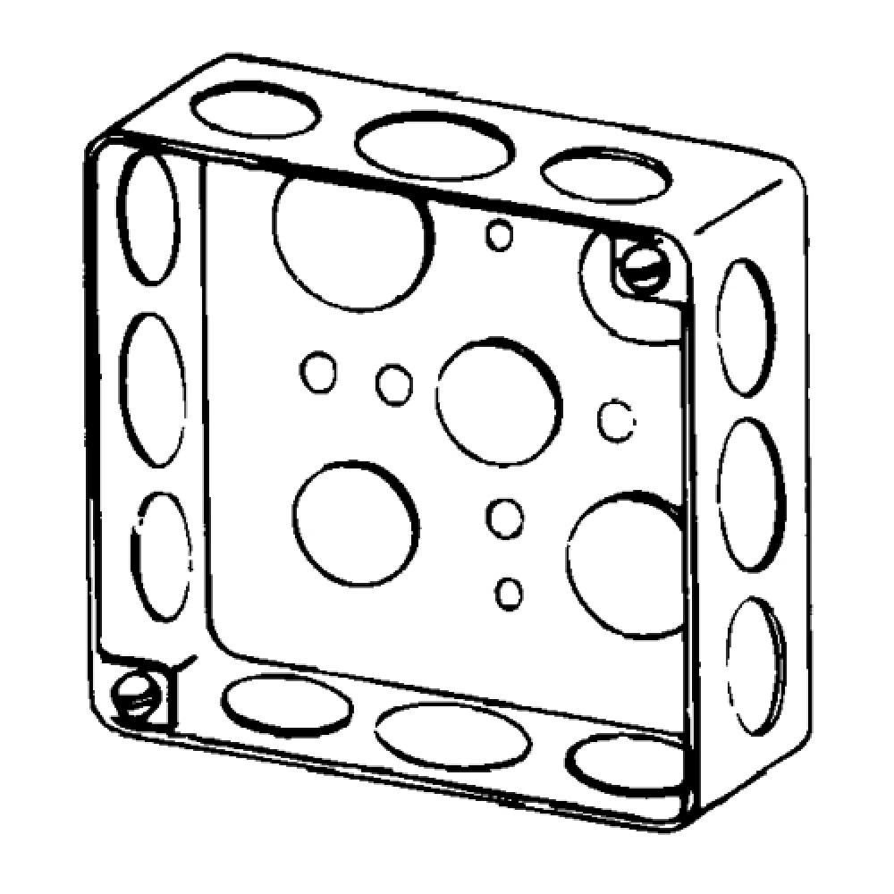 4 IN SQ 1-1/2 D DRAWN BOX RED
