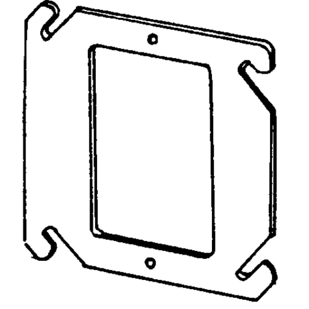 4 IN SQ SGL DEVC FLAT CVR