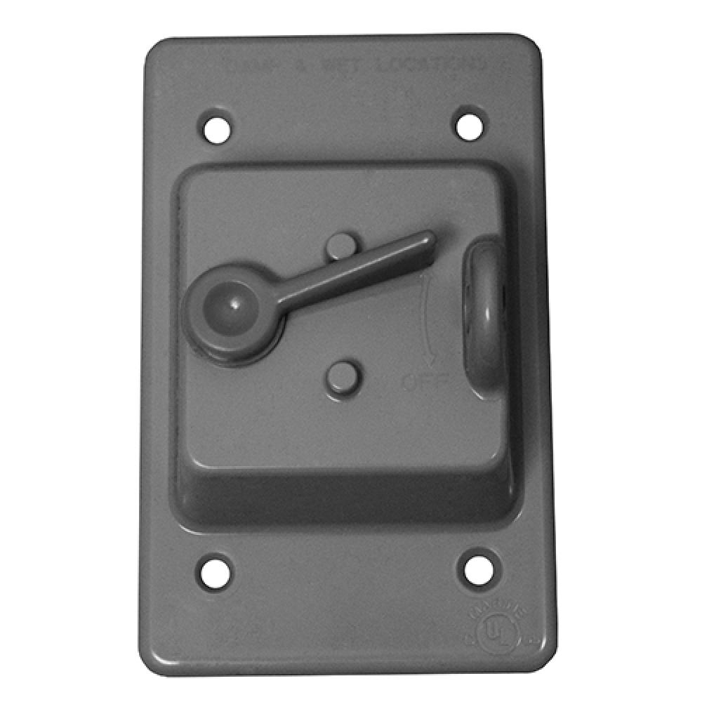 1G TOGGLE COVER GREY PVC
