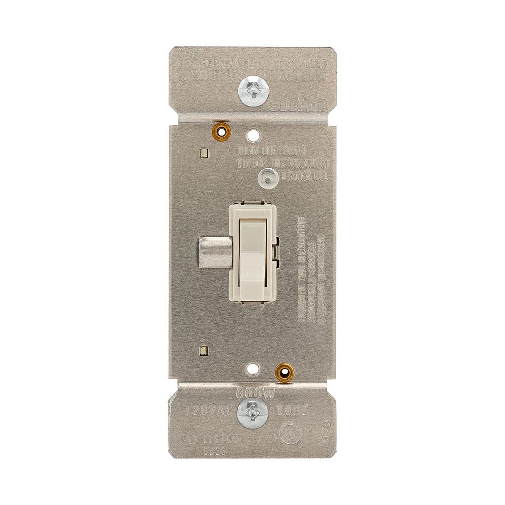Dimmer Toggle 3Way 600W 120V WH