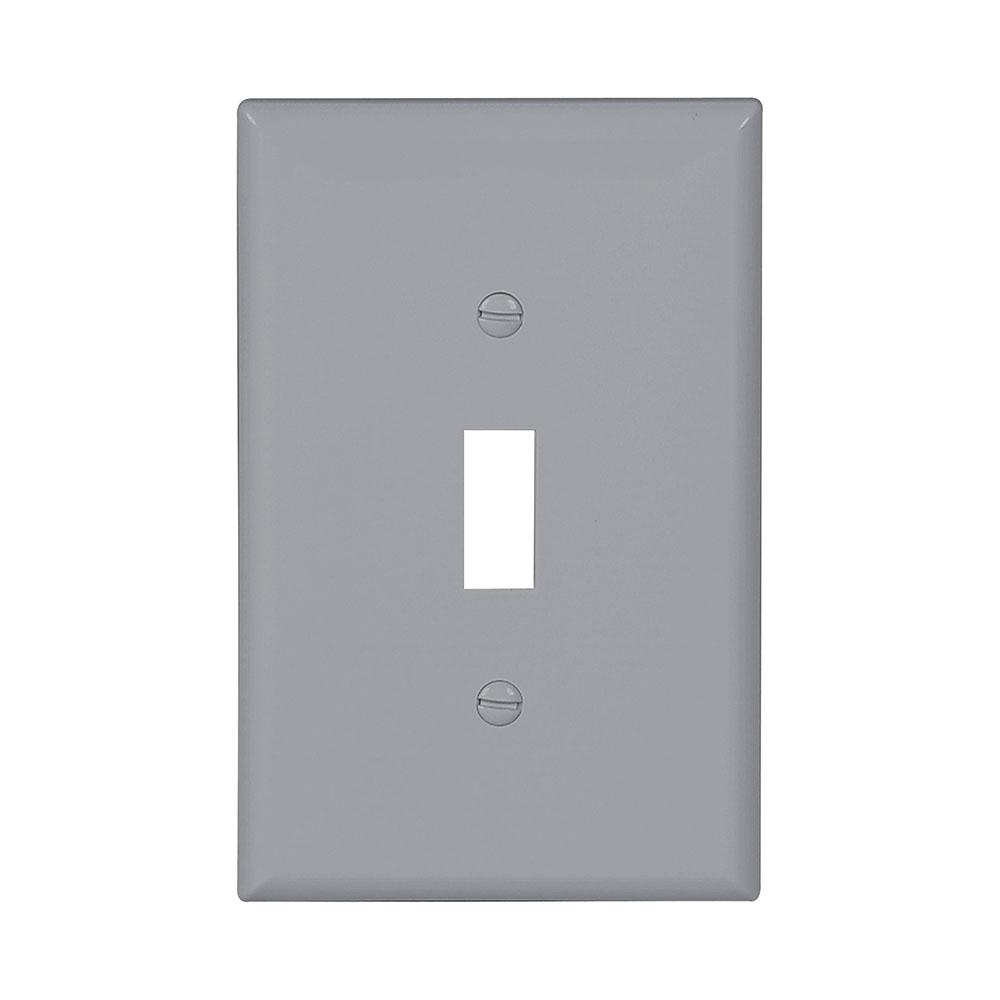 Wallplate 1G Toggle Poly Mid GY