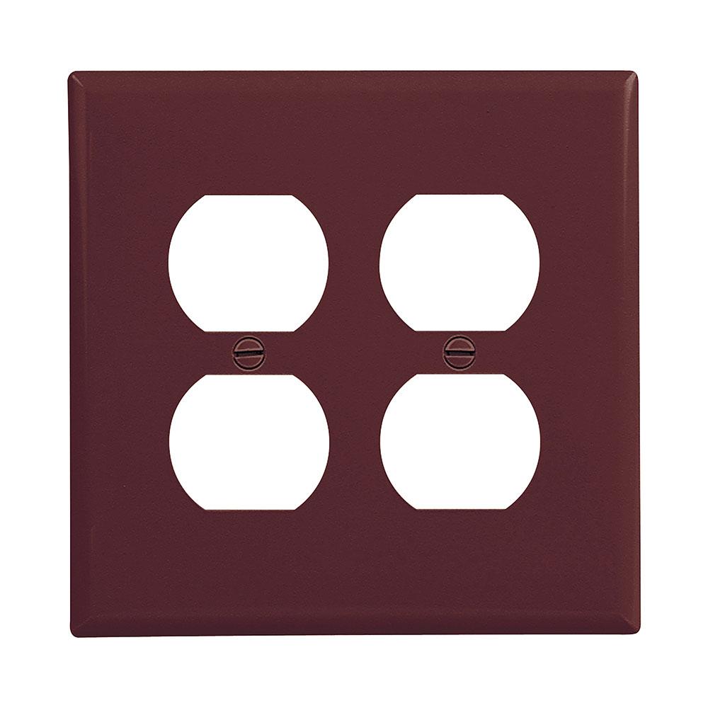 Wallplate 2G Duplex Poly Mid BR