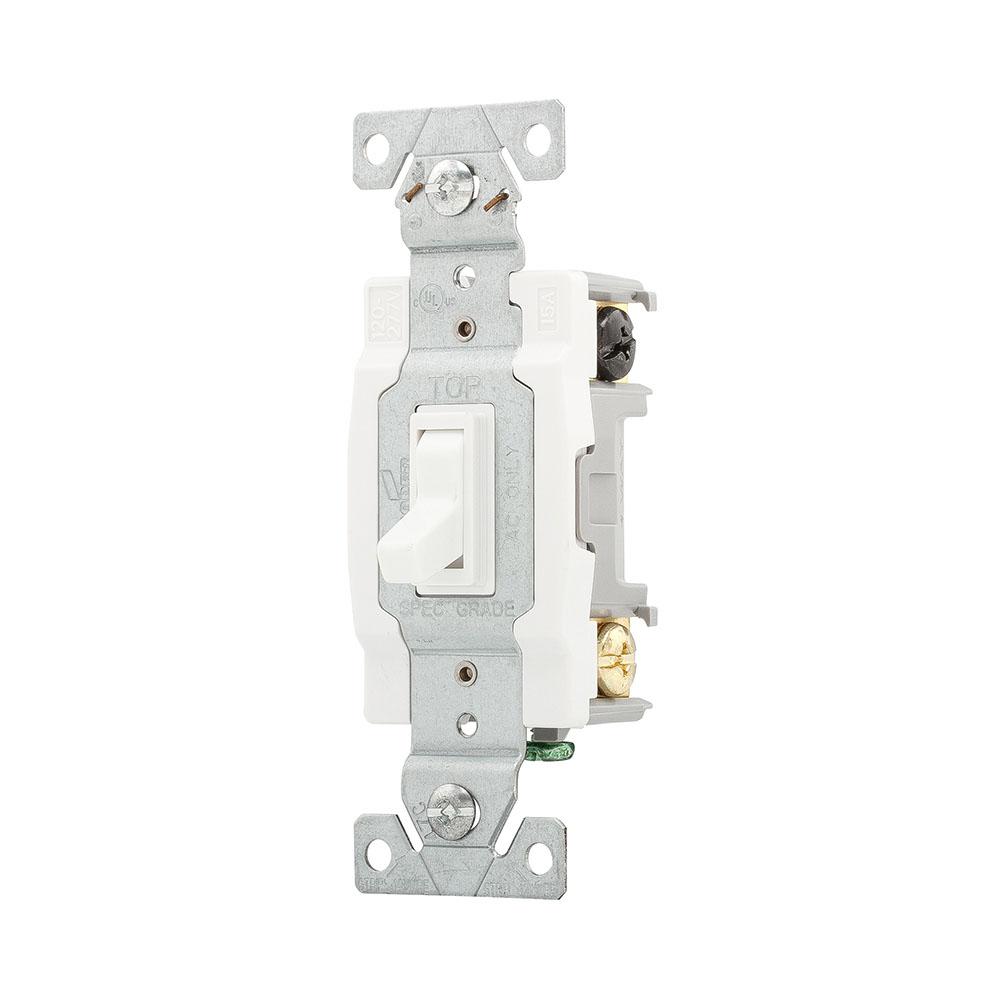 SW Toggle 4Way 15A 120V Grd WH