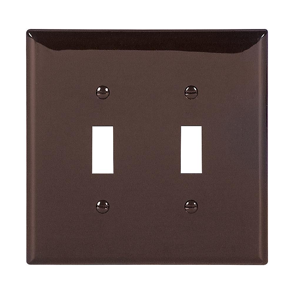 Wallplate 2G Toggle Poly Mid BR
