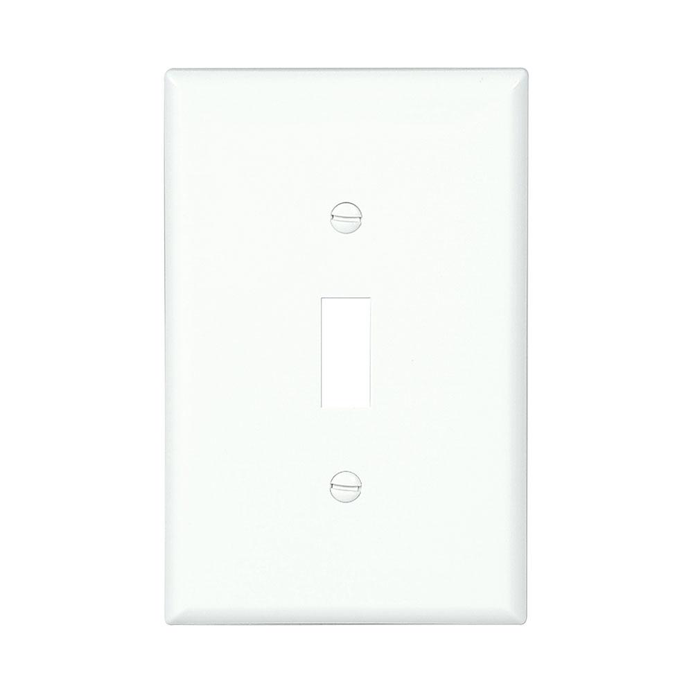 Wallplate 1G Toggle Poly Mid WH 10PK