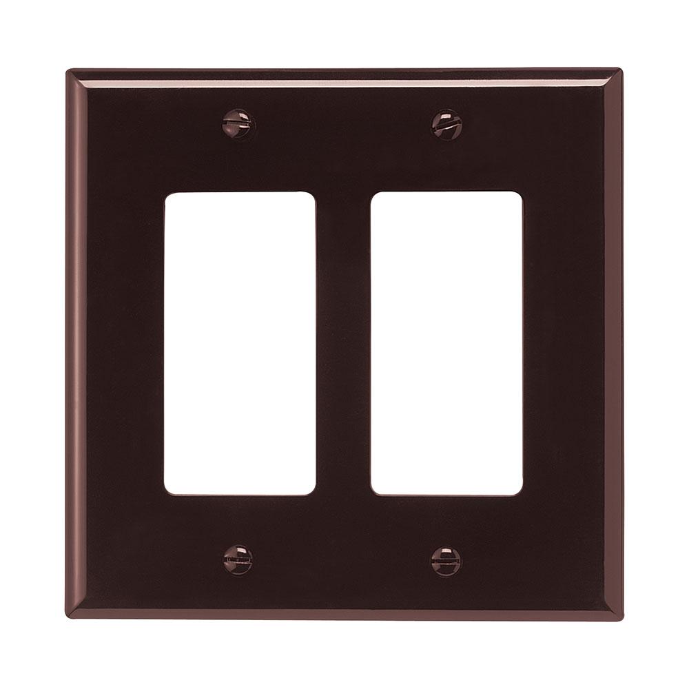 Wallplate 2G Decorator Poly Mid BR