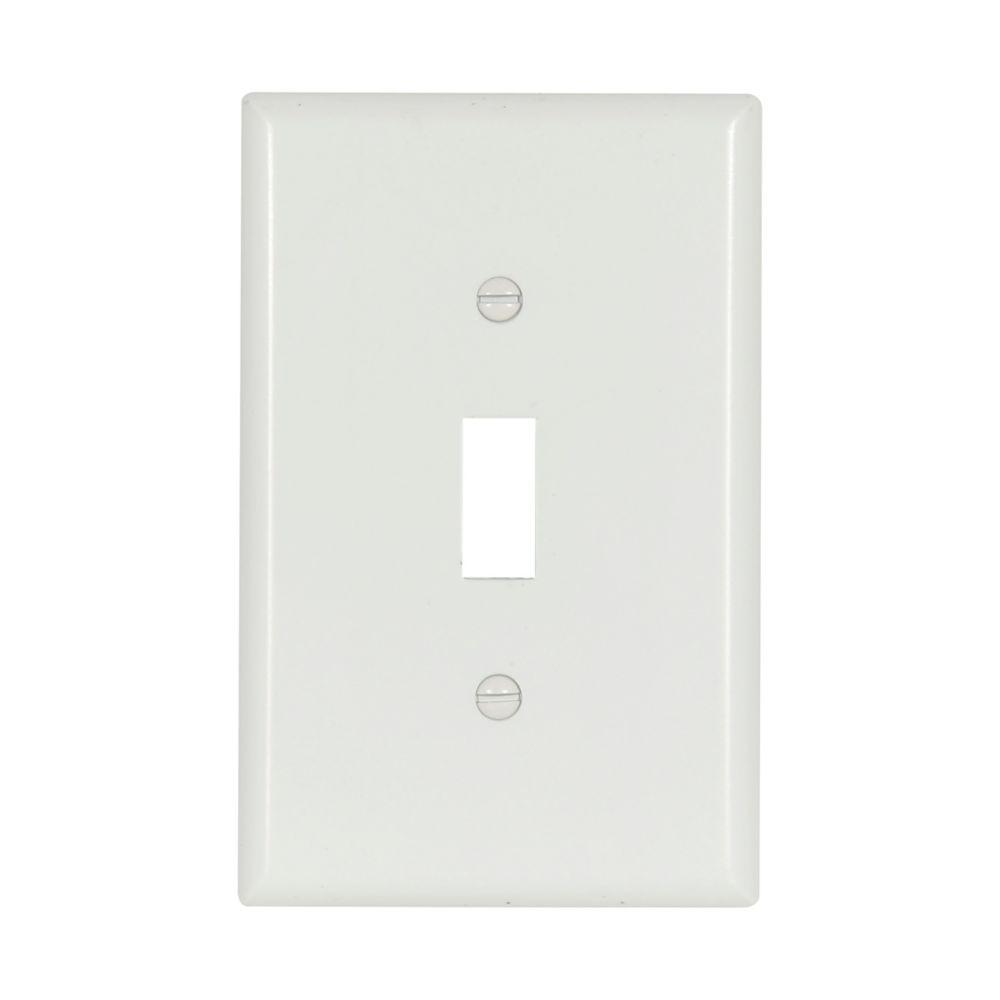 Wallplate 1G Toggle Thermoset Mid WH