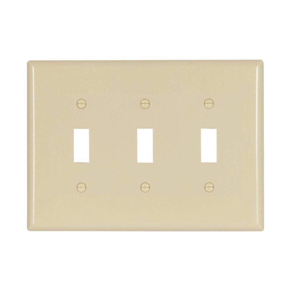 Wallplate 3G Toggle Thermoset Mid IV