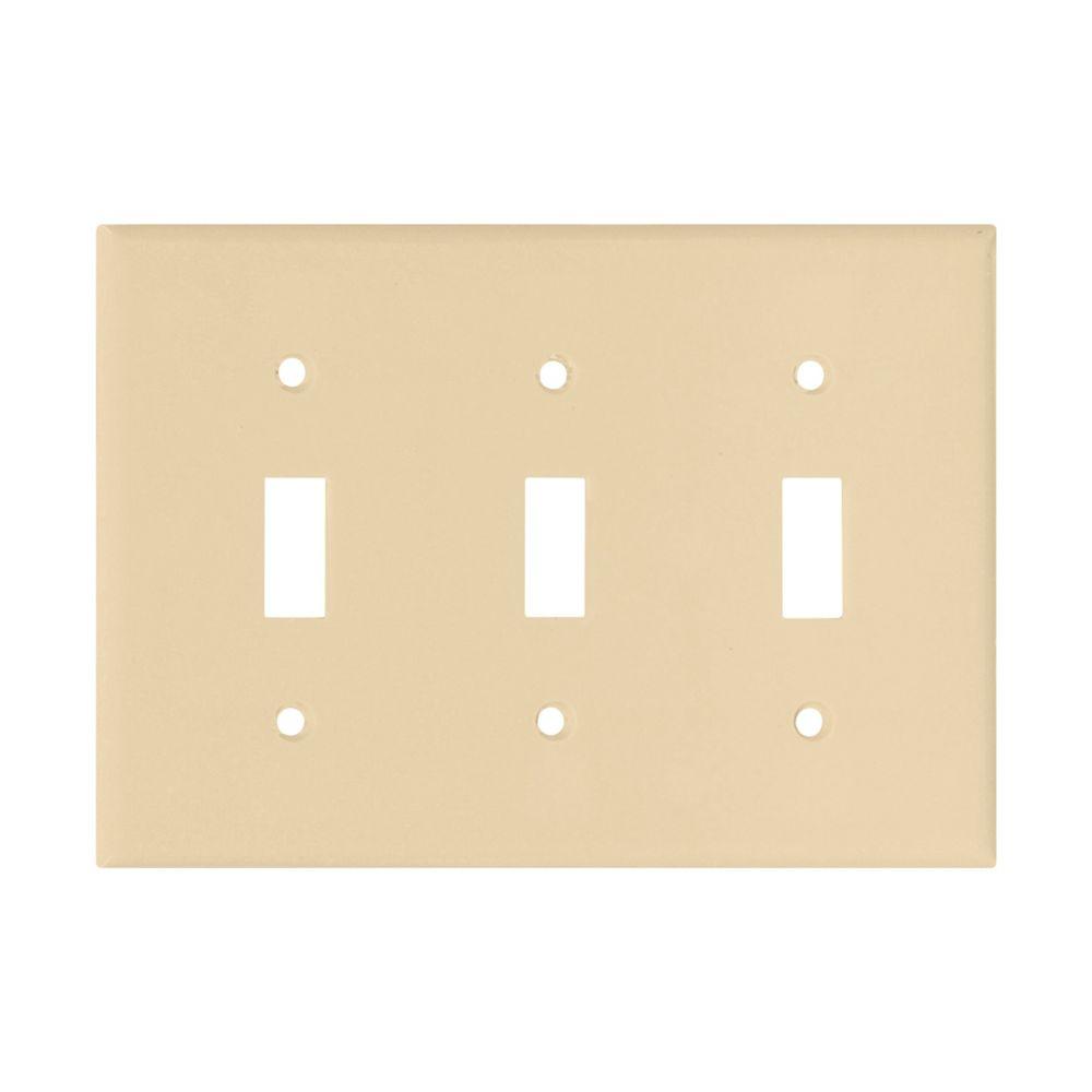 Wallplate 3G Toggle Thermoset Std IV