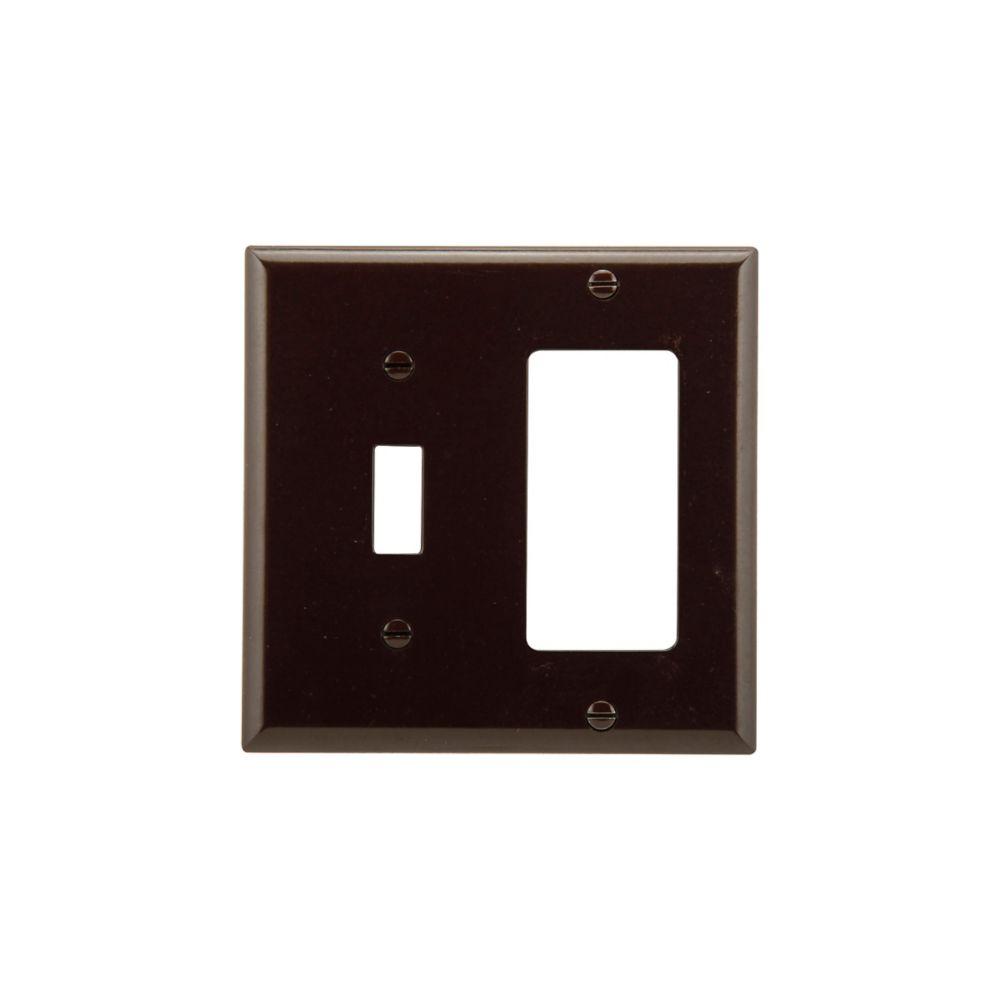 Wallplate 2G Tog/Deco Thermoset Std BR