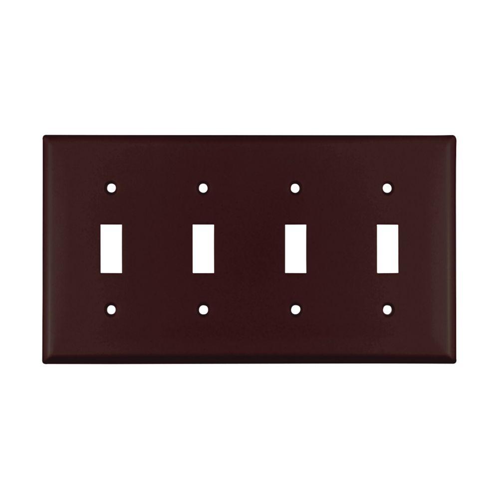 Wallplate 4G Toggle Thermoset Std BR