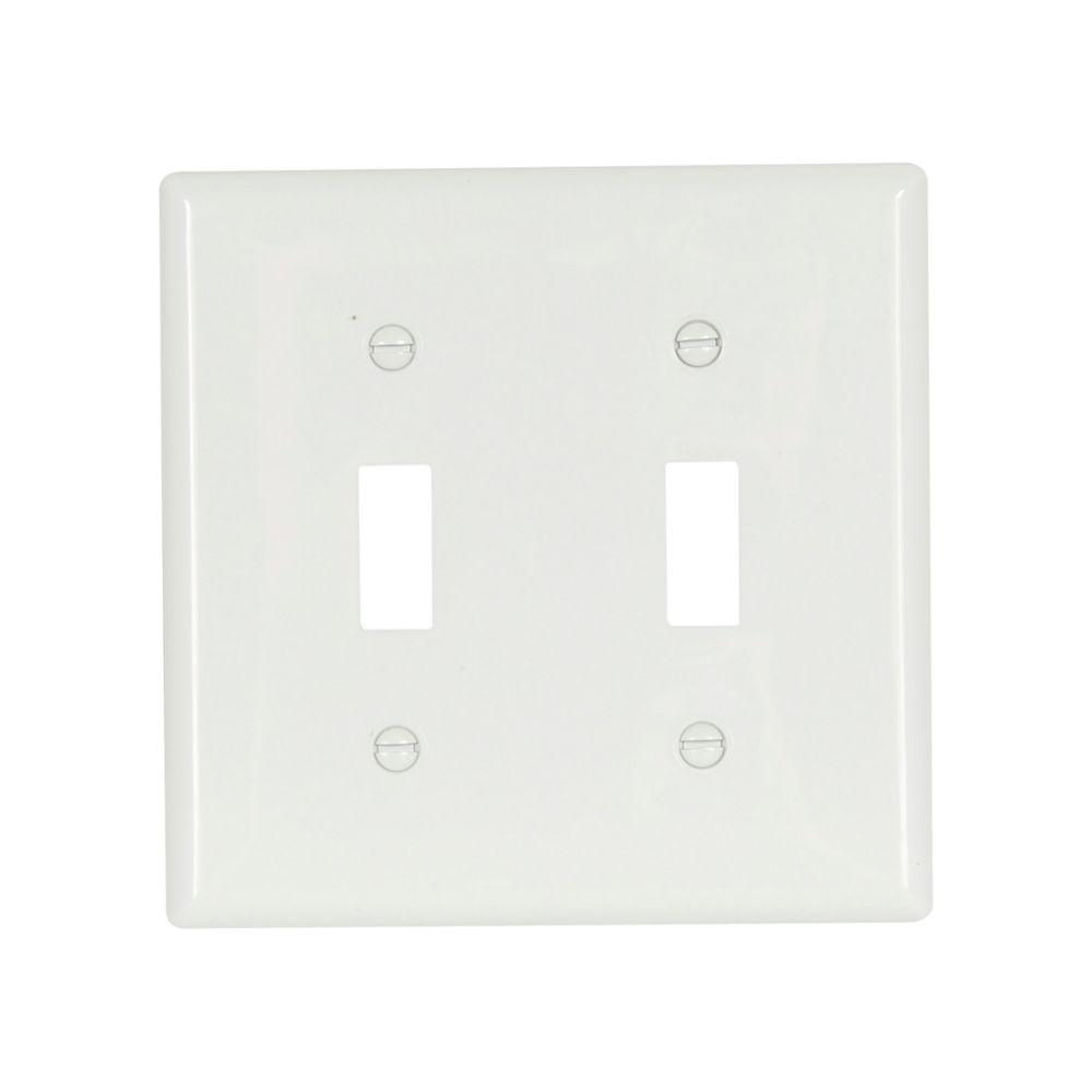 Wallplate 2G Toggle Nylon Std WH