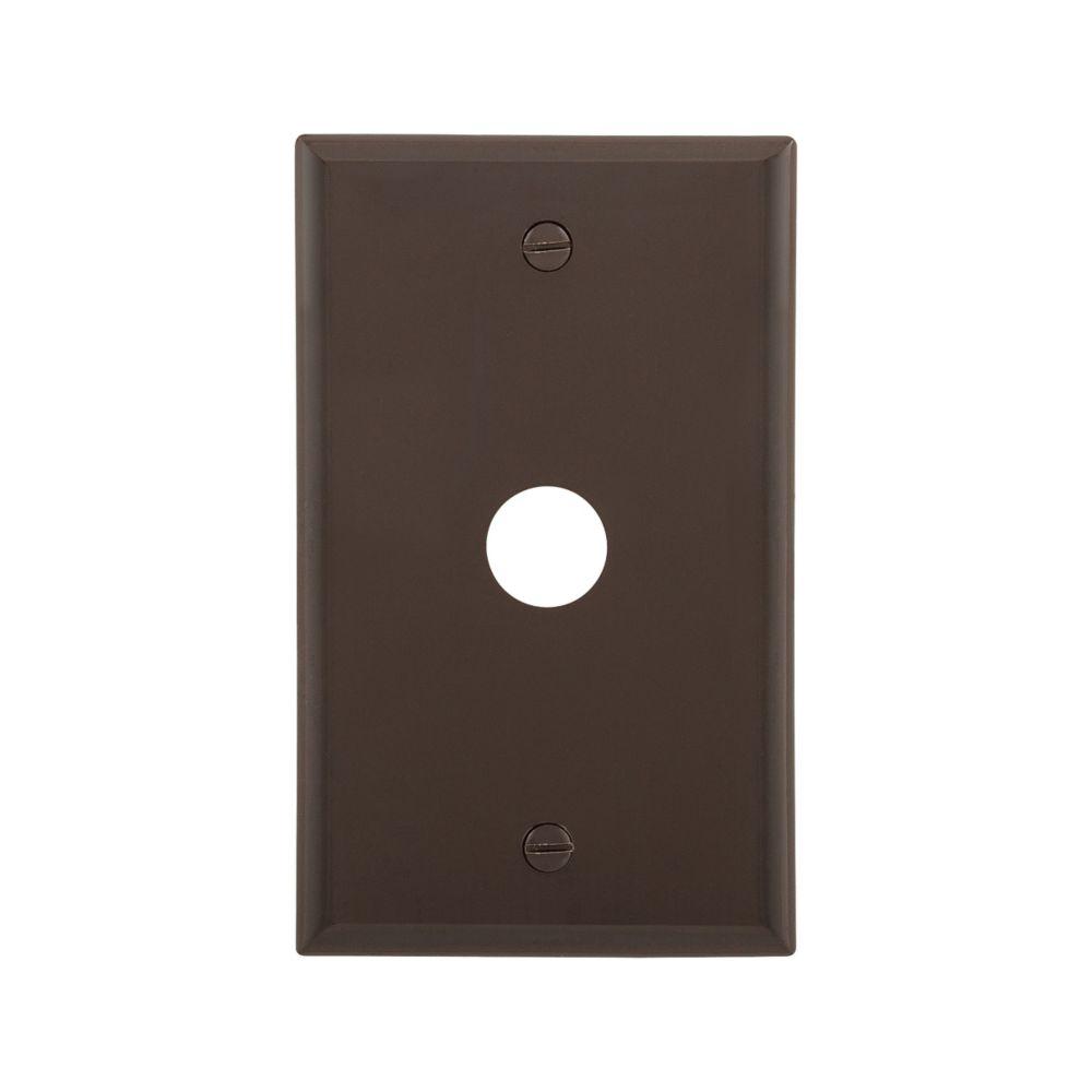 Wallplate 1G W/.625&#34; Hole Nylon Std BR