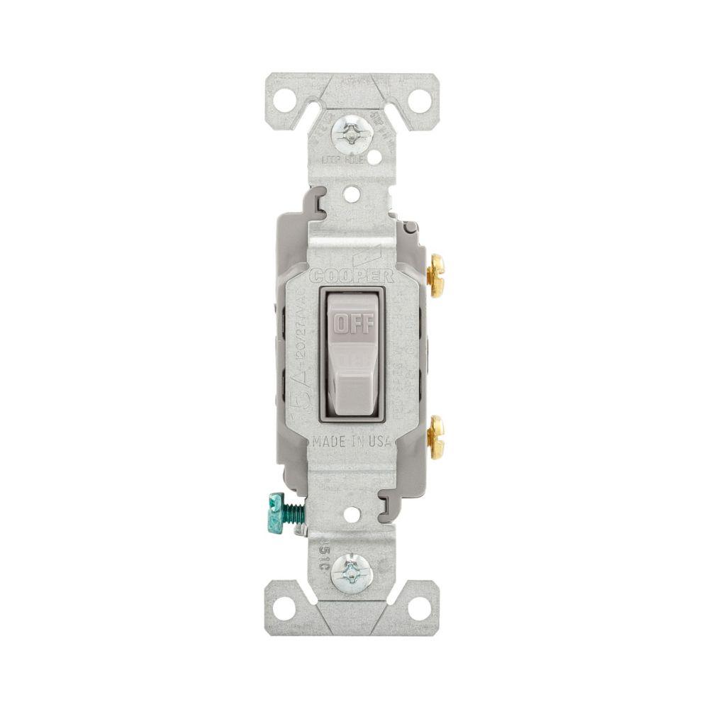 Switch Toggle SP 15A 120/277V Swire GY