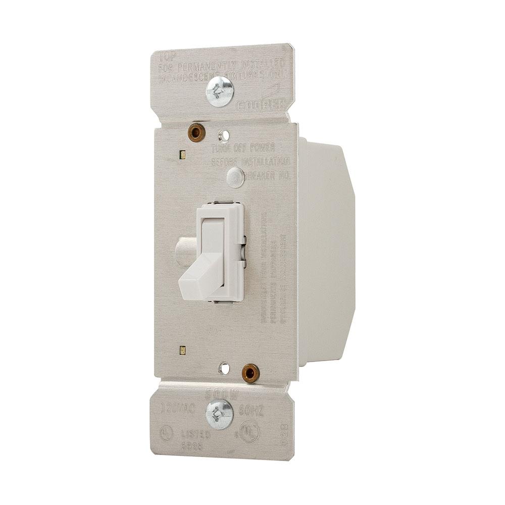 Dimmer Toggle SP/3W 600W 120V WH