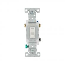 Eaton Wiring Devices 1303-7W-SP-L - Switch Toggle 3-Way 15A 120V Grd WH
