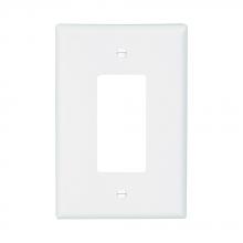 Eaton Wiring Devices 2751W-SP-L2 - WALLPLATE 1G DECORATOR THERMOSET OVR WH