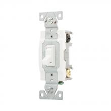 Eaton Wiring Devices 1242-7W-SP-L - SW Toggle 4Way 15A 120V Grd WH