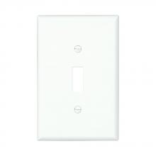 Eaton Wiring Devices PJ1W-10-L - Wallplate 1G Toggle Poly Mid WH 10PK