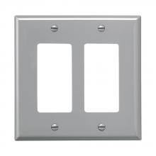 Eaton Wiring Devices PJ262GY-SP-L2 - Wallplate 2G Decorator Poly Mid GY