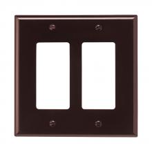 Eaton Wiring Devices PJ262B-SP-L - Wallplate 2G Decorator Poly Mid BR
