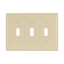 Eaton Wiring Devices 2041V-BOX - Wallplate 3G Toggle Thermoset Mid IV