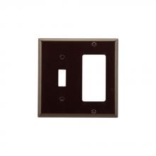 Eaton Wiring Devices 2153B-BOX - Wallplate 2G Tog/Deco Thermoset Std BR