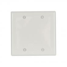 Eaton Wiring Devices 5137W-BOX - Wallplate 2G Blank Box Mnt Nylon Std WH