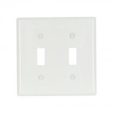 Eaton Wiring Devices 5139W-BOX - Wallplate 2G Toggle Nylon Std WH