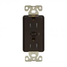 Eaton Wiring Devices RFTR9605-TB - Z-Wave Plus Receptacle 15A125V2P3W Brown