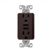 Eaton Wiring Devices TR7765RB-KB-LW - ETN 15A DUAL 3.6A USB TR RECEPTACLE RB