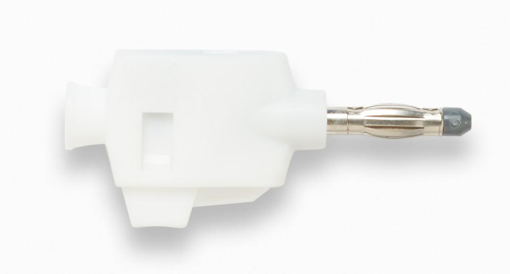 BANANA PLUG, QUICK CONNECTION (WHITE)