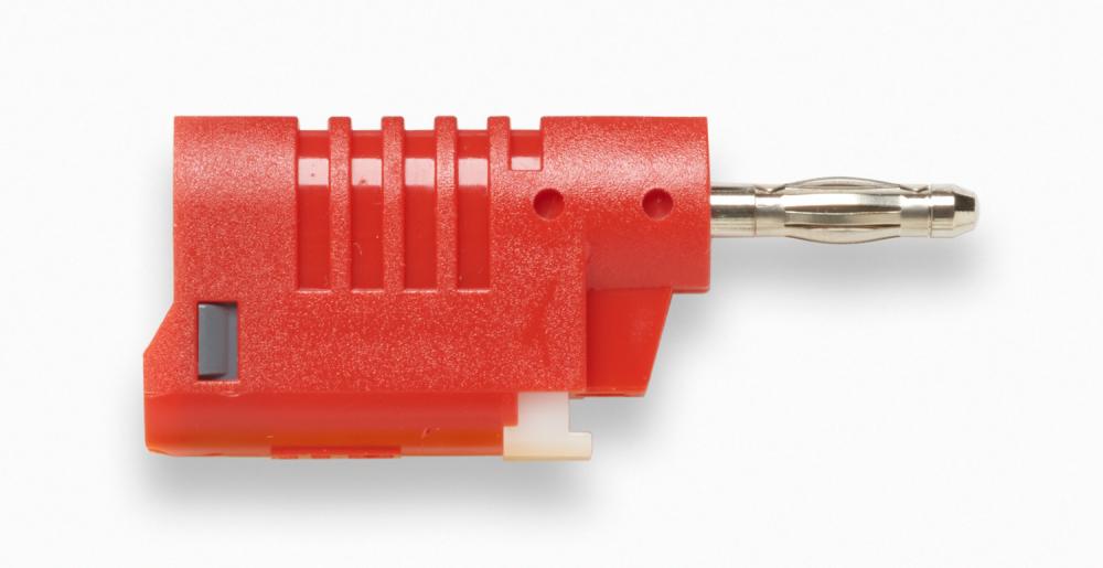 STACK BANANA PLUG, QUICK CONNECT (RED)